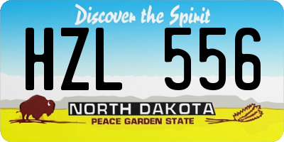 ND license plate HZL556