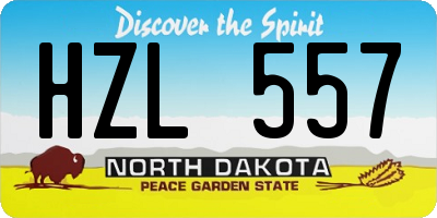 ND license plate HZL557