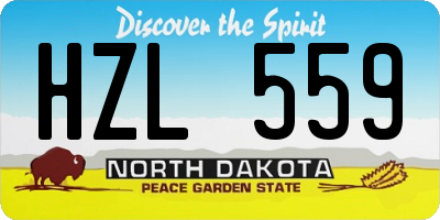 ND license plate HZL559