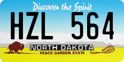 ND license plate HZL564