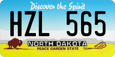 ND license plate HZL565