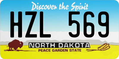 ND license plate HZL569