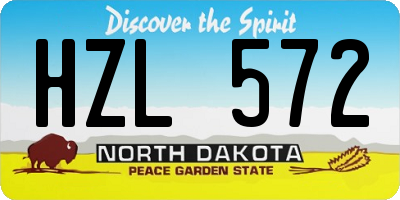 ND license plate HZL572