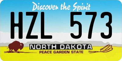 ND license plate HZL573