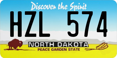 ND license plate HZL574