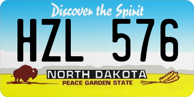 ND license plate HZL576