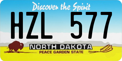 ND license plate HZL577