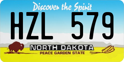 ND license plate HZL579