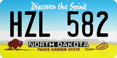 ND license plate HZL582