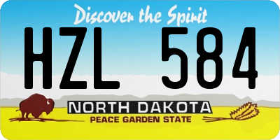 ND license plate HZL584