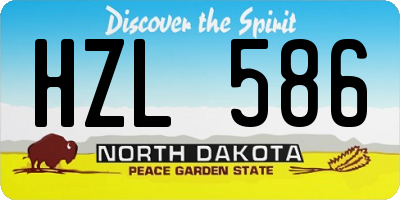 ND license plate HZL586