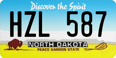 ND license plate HZL587