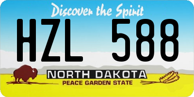 ND license plate HZL588
