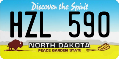 ND license plate HZL590
