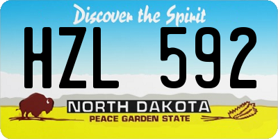 ND license plate HZL592