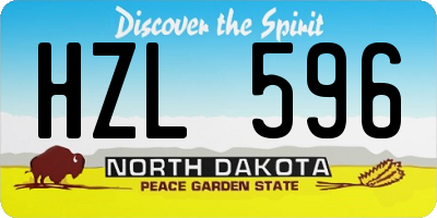 ND license plate HZL596