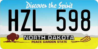 ND license plate HZL598