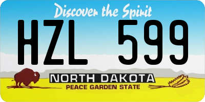 ND license plate HZL599