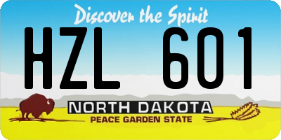 ND license plate HZL601