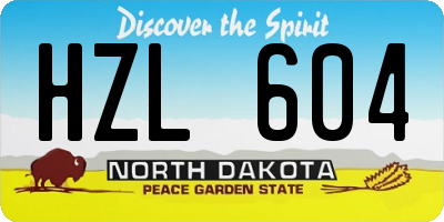 ND license plate HZL604