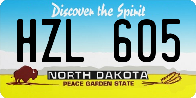 ND license plate HZL605