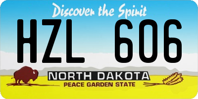 ND license plate HZL606