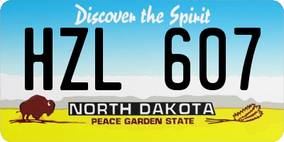 ND license plate HZL607