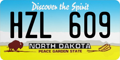 ND license plate HZL609