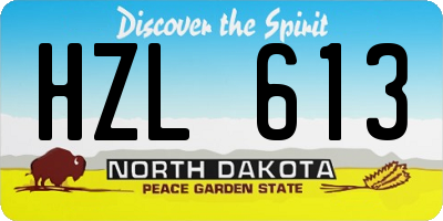 ND license plate HZL613