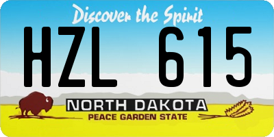 ND license plate HZL615
