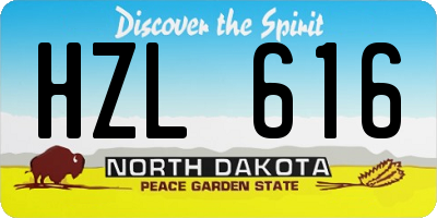 ND license plate HZL616