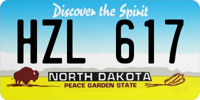 ND license plate HZL617