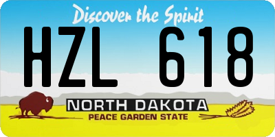 ND license plate HZL618
