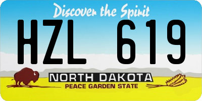 ND license plate HZL619