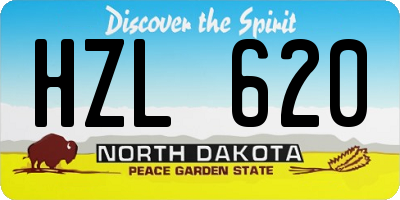 ND license plate HZL620