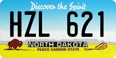 ND license plate HZL621