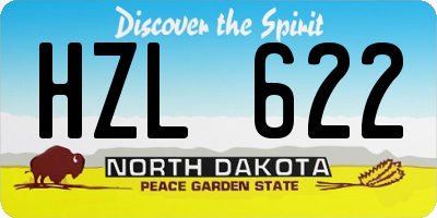 ND license plate HZL622
