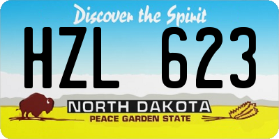 ND license plate HZL623