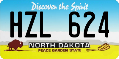 ND license plate HZL624
