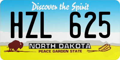 ND license plate HZL625