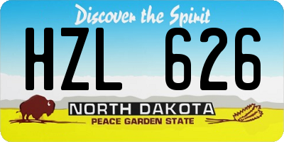 ND license plate HZL626