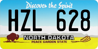 ND license plate HZL628