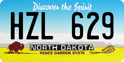 ND license plate HZL629
