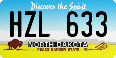 ND license plate HZL633