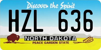 ND license plate HZL636