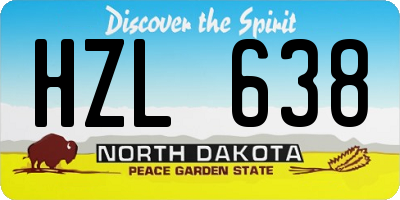 ND license plate HZL638