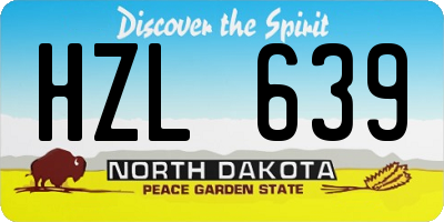 ND license plate HZL639