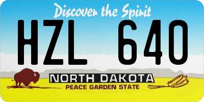ND license plate HZL640