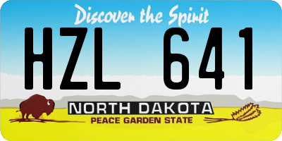 ND license plate HZL641