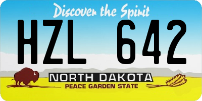 ND license plate HZL642